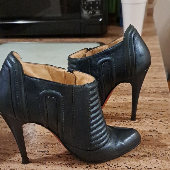 Teal Christian Louboutin  Leather Ankle Boots - Picture 13 of 15